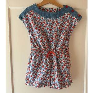 Mini Boden Floral Romper Size 4-5